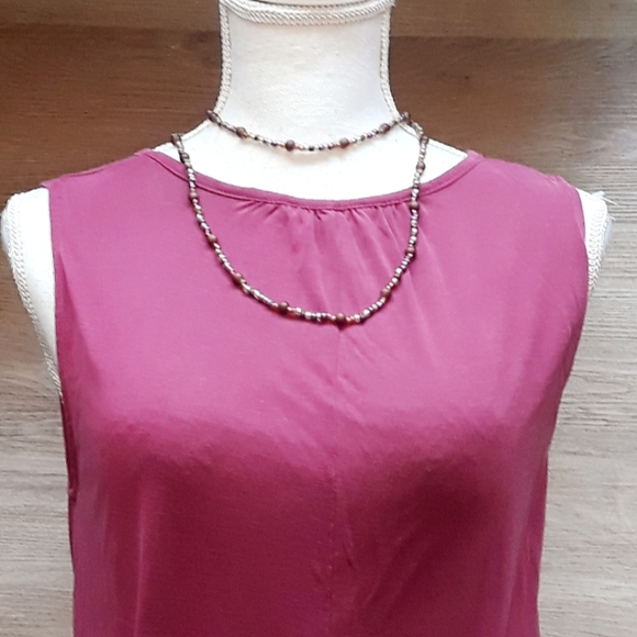 Handmade Gold + Purple Beaded Necklace and Choker - 2 Piece Set - Picture 9 of 14